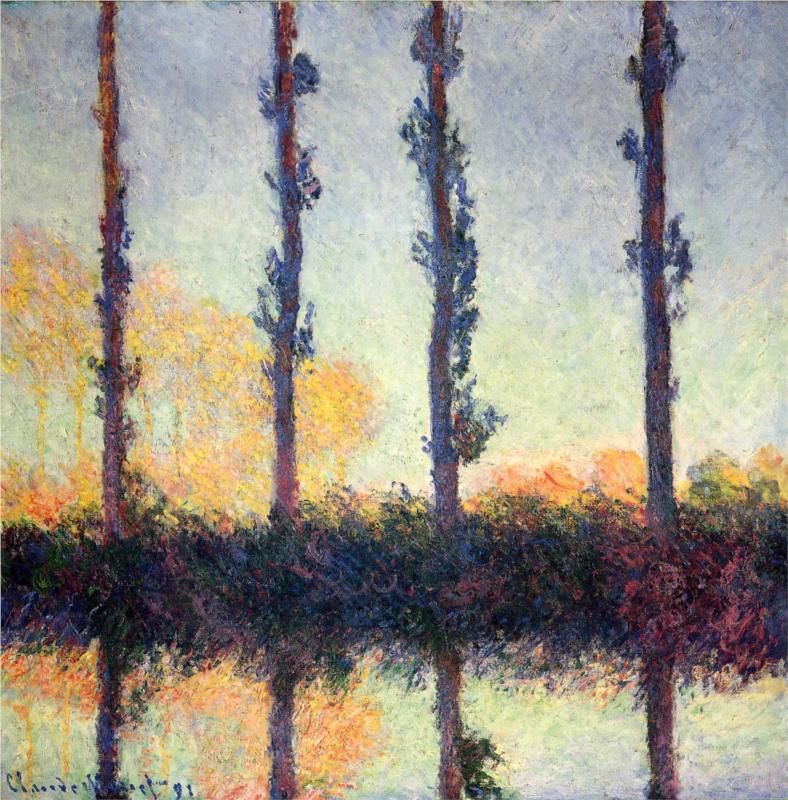 Poplars (Four Trees) - Claude Monet Paintings